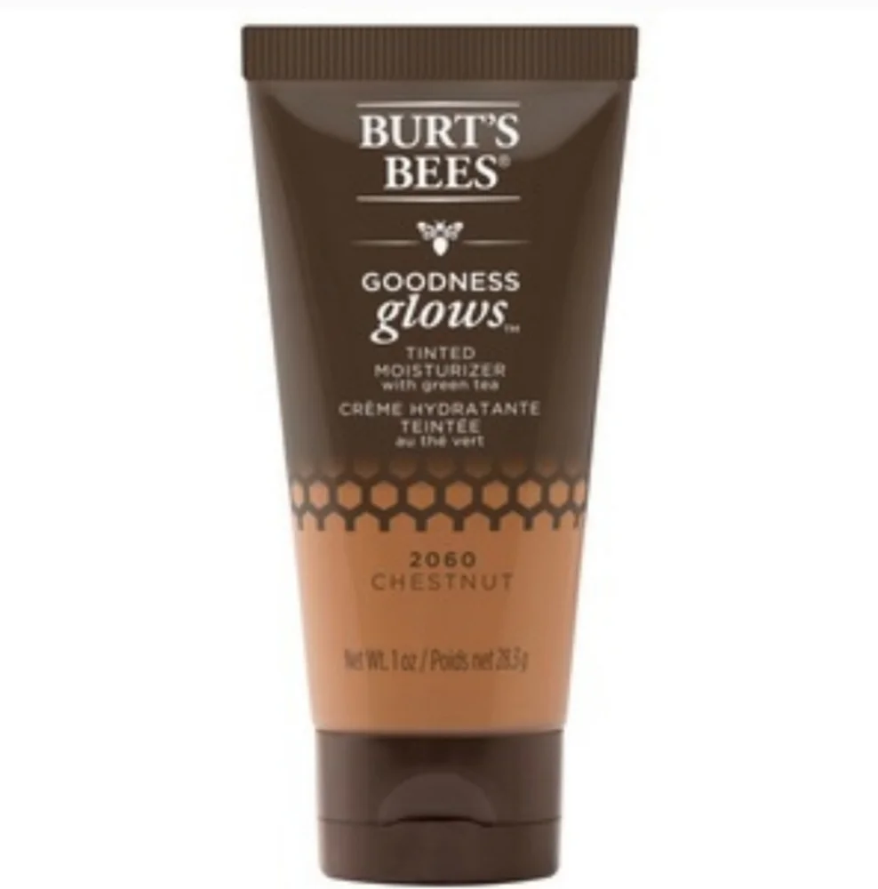 2 x Burt's Bees Goodness Glows Tinted Moisturizer, 2060 Chestnut